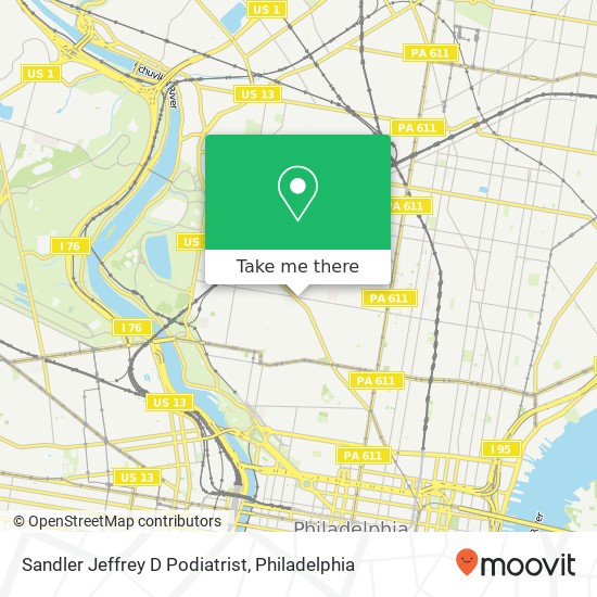 Sandler Jeffrey D Podiatrist map