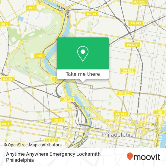 Anytime Anywhere Emergency Locksmith map