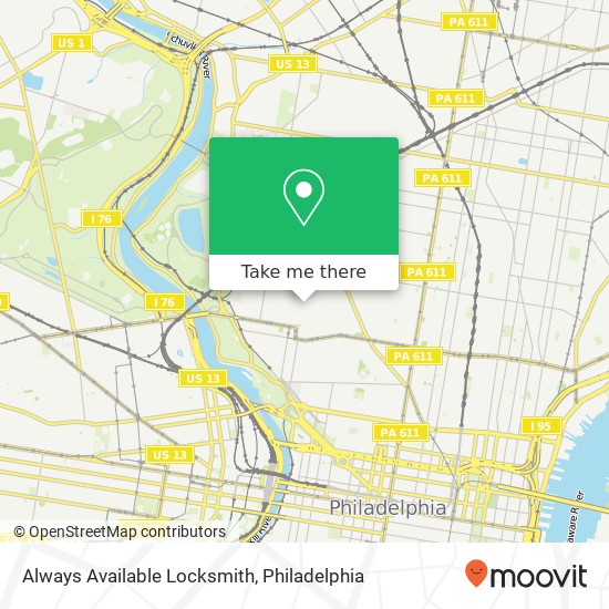 Always Available Locksmith map