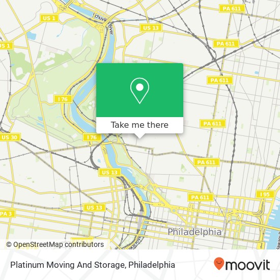 Mapa de Platinum Moving And Storage