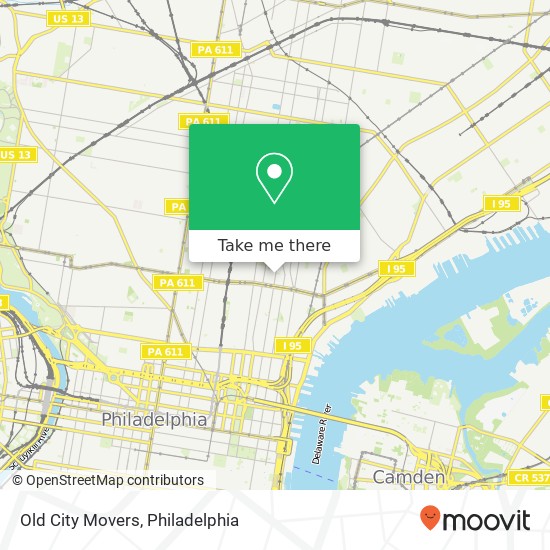Old City Movers map
