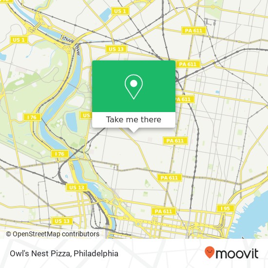 Mapa de Owl's Nest Pizza