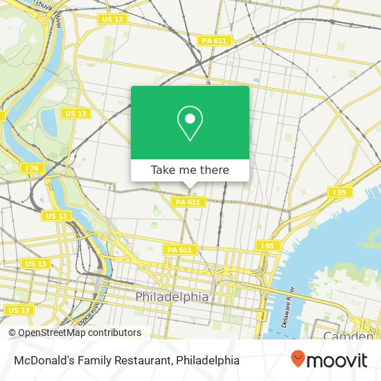 Mapa de McDonald's Family Restaurant