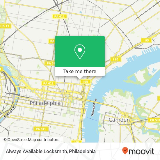 Always Available Locksmith map