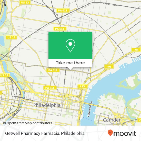 Mapa de Getwell Pharmacy Farmacia