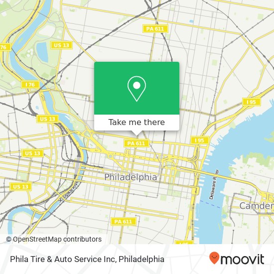 Mapa de Phila Tire & Auto Service Inc