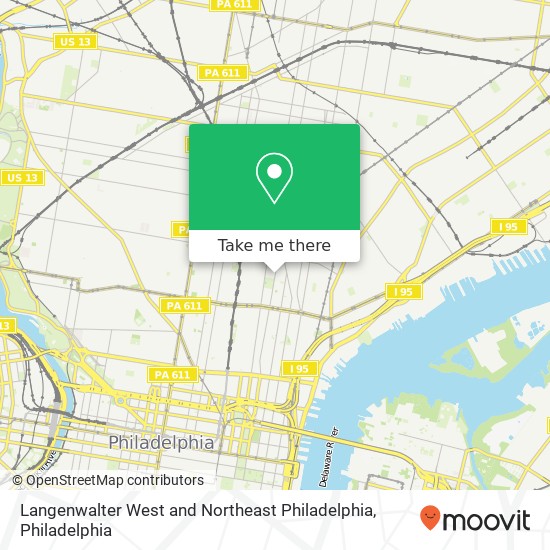 Langenwalter West and Northeast Philadelphia map