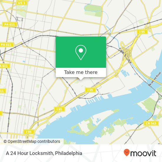 A 24 Hour Locksmith map