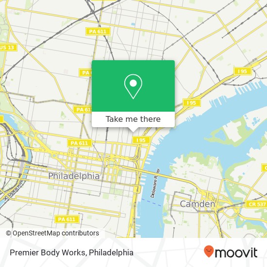 Premier Body Works map