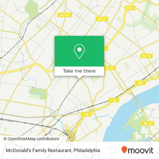 McDonald's Family Restaurant map