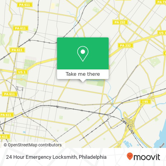 Mapa de 24 Hour Emergency Locksmith