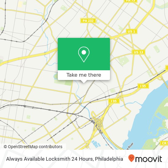 Mapa de Always Available Locksmith 24 Hours