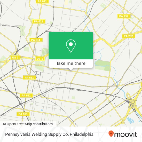 Mapa de Pennsylvania Welding Supply Co