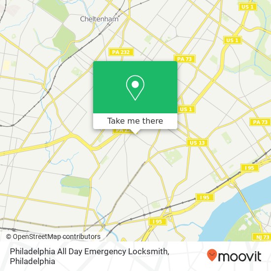 Mapa de Philadelphia All Day Emergency Locksmith