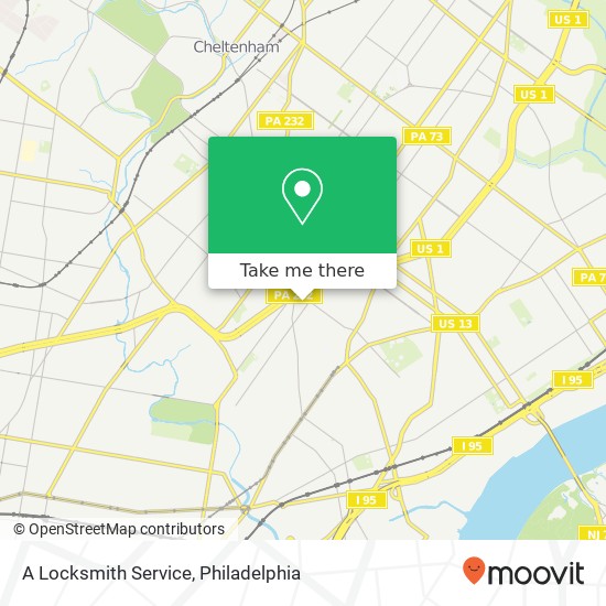 Mapa de A Locksmith Service