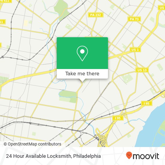 Mapa de 24 Hour Available Locksmith