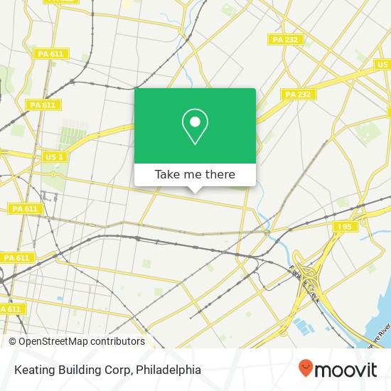 Keating Building Corp map