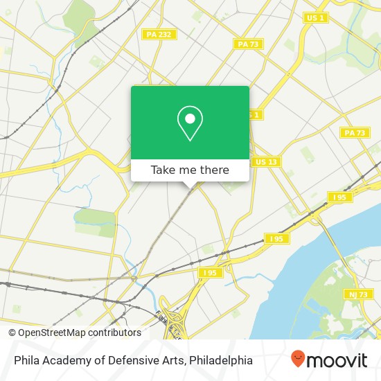 Phila Academy of Defensive Arts map