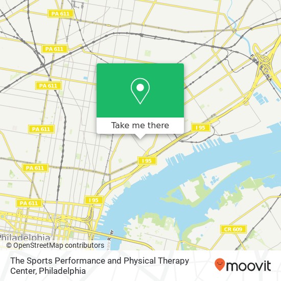 The Sports Performance and Physical Therapy Center map