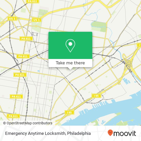 Mapa de Emergency Anytime Locksmith