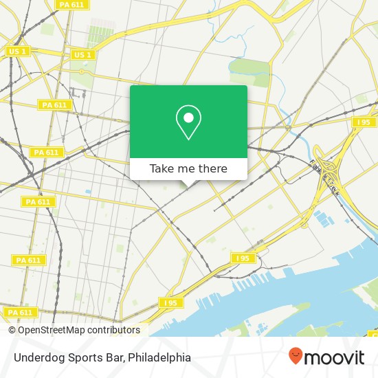 Underdog Sports Bar map