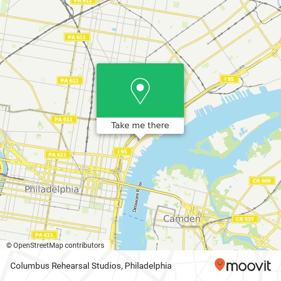 Mapa de Columbus Rehearsal Studios