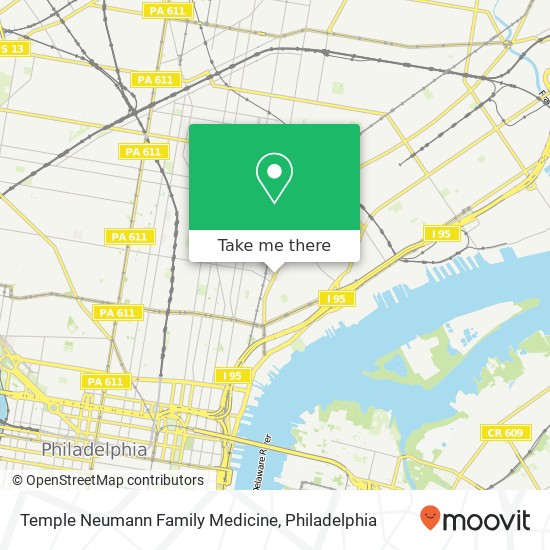 Mapa de Temple Neumann Family Medicine