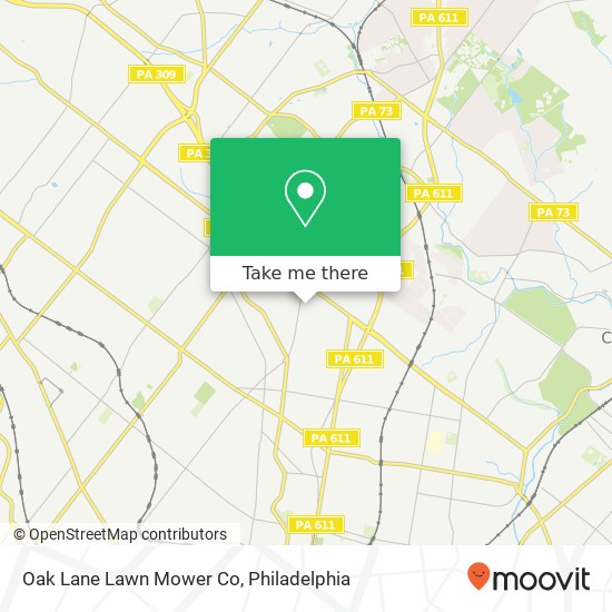 Oak Lane Lawn Mower Co map