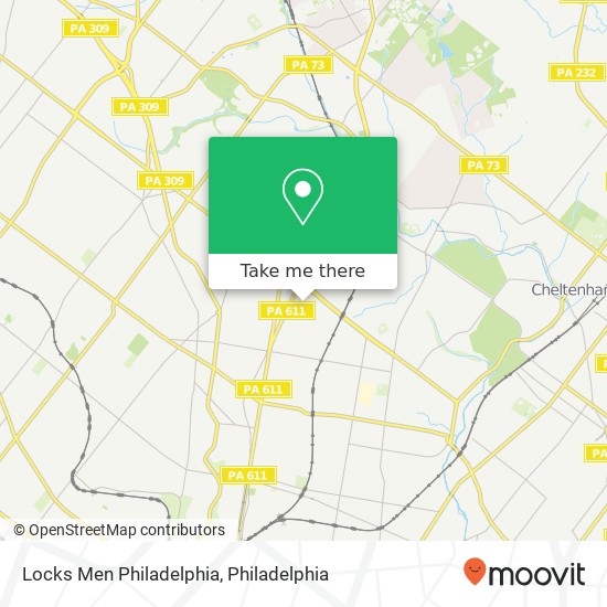 Mapa de Locks Men Philadelphia