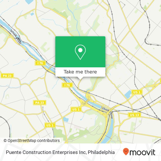 Puente Construction Enterprises Inc map