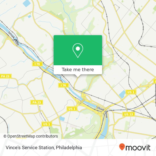 Vince's Service Station map