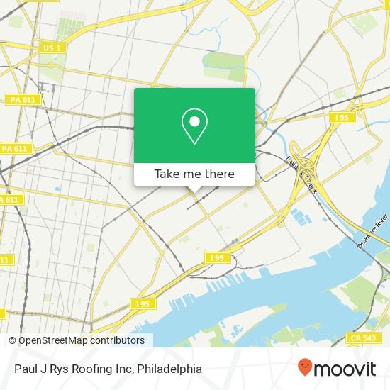 Paul J Rys Roofing Inc map