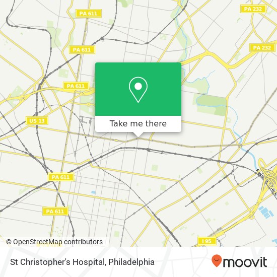 St Christopher's Hospital map