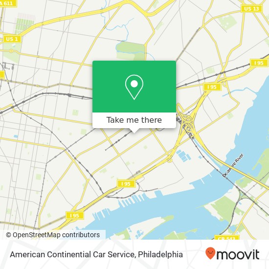 American Continential Car Service map