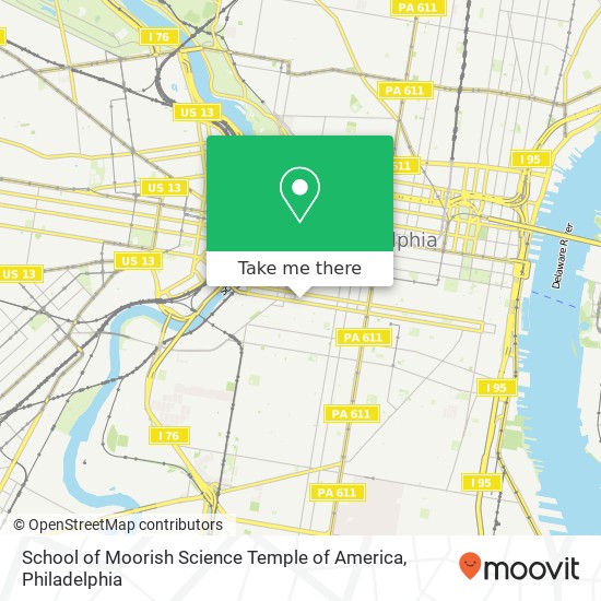 School of Moorish Science Temple of America map