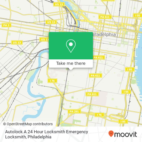 Mapa de Autolock A 24 Hour Locksmith Emergency Locksmith