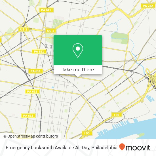 Mapa de Emergency Locksmith Available All Day