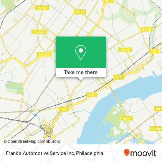 Mapa de Frank's Automotive Service Inc