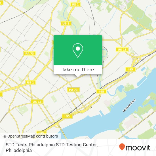 Mapa de STD Tests Philadelphia STD Testing Center