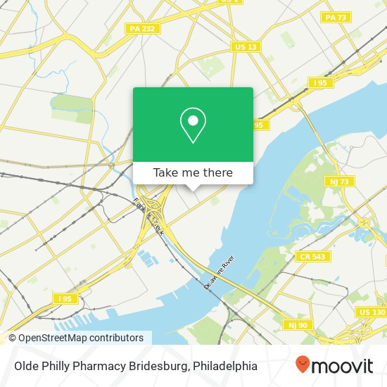Olde Philly Pharmacy Bridesburg map