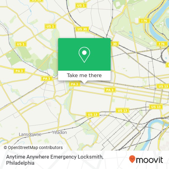 Mapa de Anytime Anywhere Emergency Locksmith