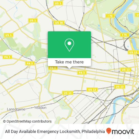 Mapa de All Day Available Emergency Locksmith