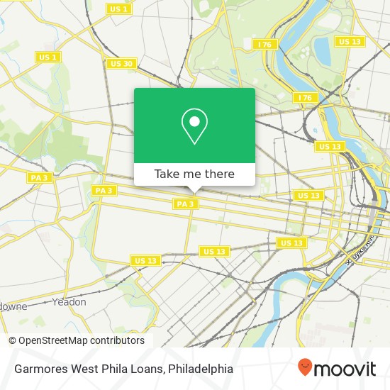 Garmores West Phila Loans map