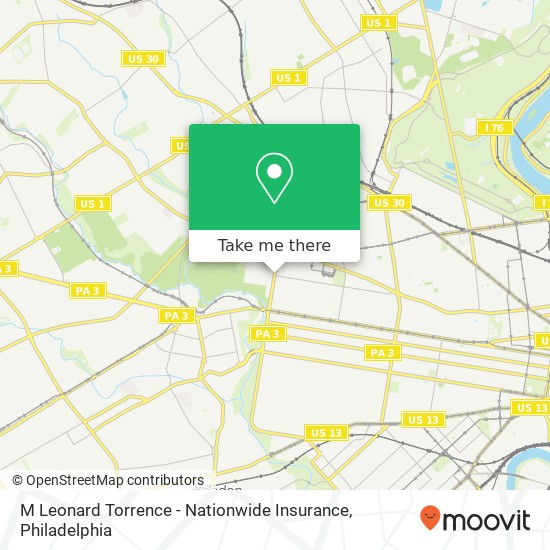 Mapa de M Leonard Torrence - Nationwide Insurance