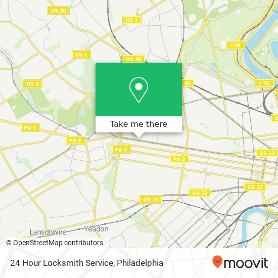 24 Hour Locksmith Service map