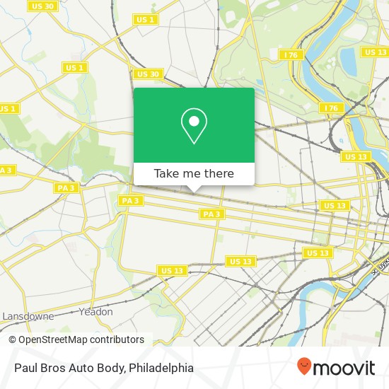 Paul Bros Auto Body map