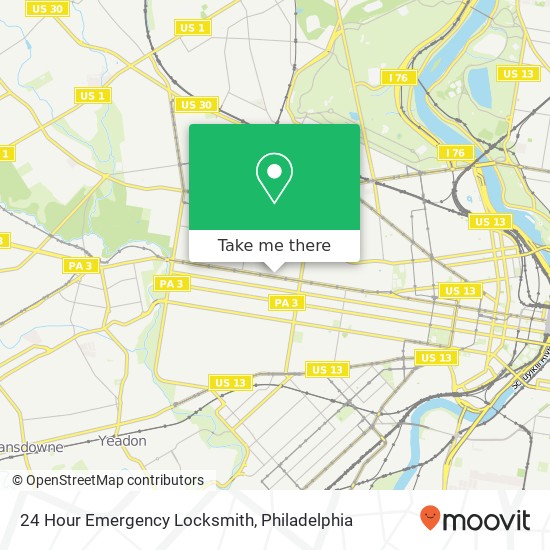 Mapa de 24 Hour Emergency Locksmith