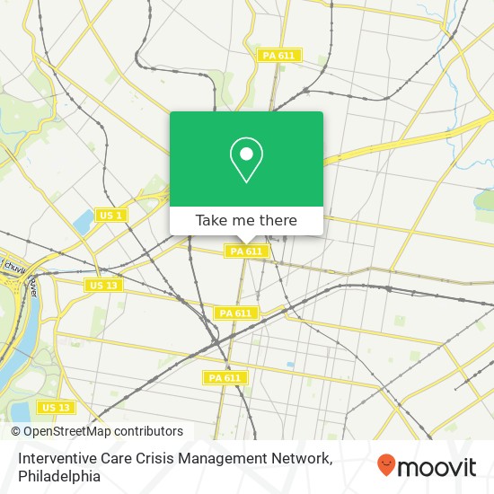 Interventive Care Crisis Management Network map