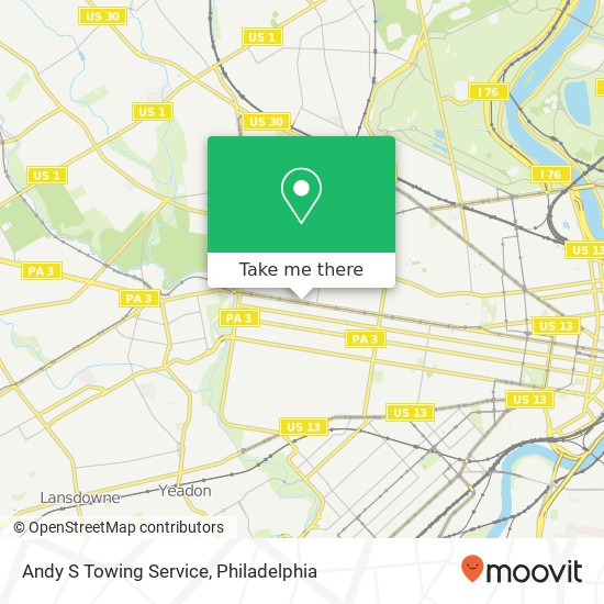 Andy S Towing Service map