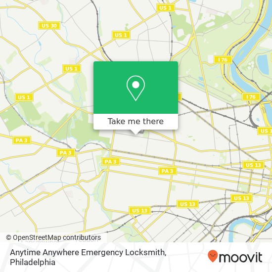 Anytime Anywhere Emergency Locksmith map